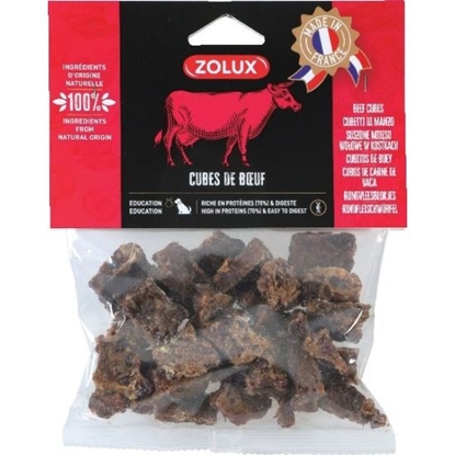 Attēls no ZOLUX Beef cubes - dog treat - 100g