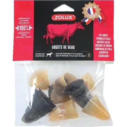 Picture of ZOLUX Calf hooves - chew for dog - 100g