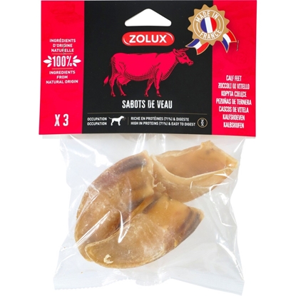 Picture of ZOLUX Calf hooves - chew for dog - 90g