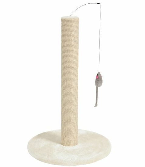 Picture of Zolux Cat scratching post with toy - beige