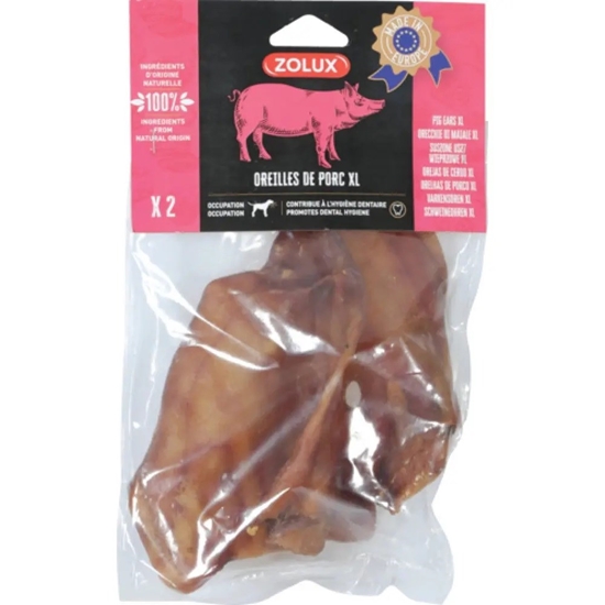 Picture of ZOLUX Dried pork ear - dog treat - 2 x 160g