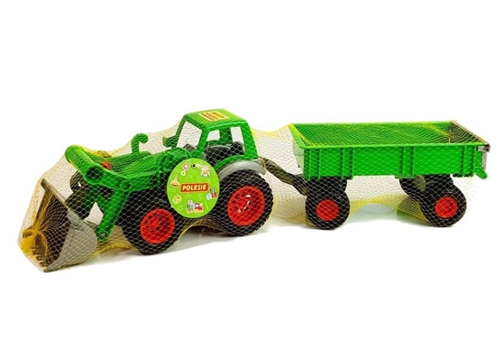 Изображение Žalias traktorius su priekaba „POLESIE“, 63cm