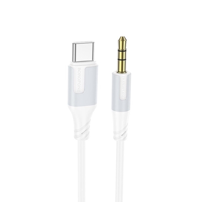 Attēls no Audio kabelis Borofone BL19 USB-C to 3,5mm baltas
