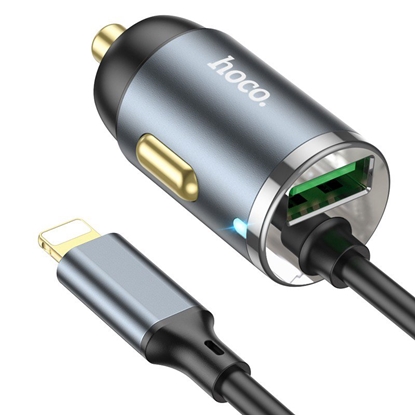 Изображение Automobilinis įkroviklis Hoco NZ7 PD20W+QC3.0 Lightning/USB-A