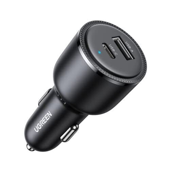 Picture of Automobilinis įkroviklis Ugreen CD239 USB-C/USB-A 63W juodas