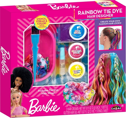 Изображение BARBIE Rinkinys „Rainbow Tie-Dye Hair Designer"