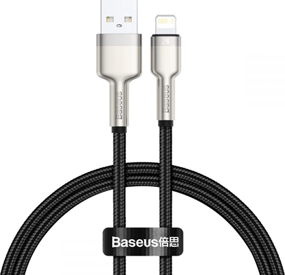 Attēls no Baseus  USB cable for Lightning Cafule  2.4A  0 25m (black) 6953156202238