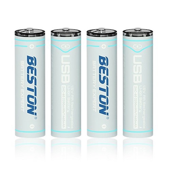 Изображение BESTON Baterijos AA įkraunamos su USB-C lizdu, 1460mAh, Li-Ion, 4 vnt.