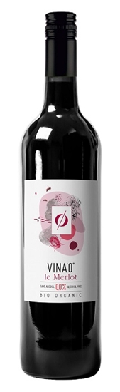 Изображение Bezalkoholisks sarkanvīns VINA'0 Merlot, BIO, 0.75l(DEP)