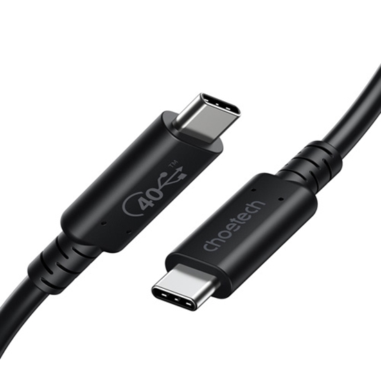 Picture of Cable CHOETECH USB4, Type-C - Type-C, 40Gbps, 100W, 20V/ 5A, 8K/ 60HZ, 0.8m