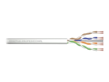 Attēls no DIGITUS CAT 6 U-UTP patch cable raw length 305m paper box AWG 26/7 LSZH simplex color grey