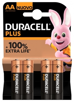 Attēls no Duracell Batterie Plus NEW - AA (MN1500/LR06) Mignon    4St.