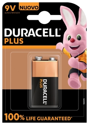 Attēls no Duracell Batterie Plus NEW -9V  (MN1604/6LR61)          1St.