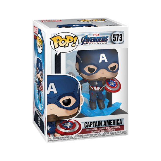 Изображение FUNKO POP! Vinilinė figūrėlė: Avengers: Endgame - Captain America w/Broken shield and Mjölnir