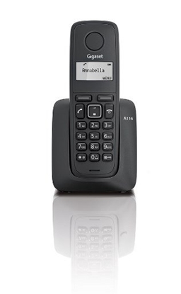 Изображение Gigaset A116 DECT telefonas Skambintojo ID Juoda