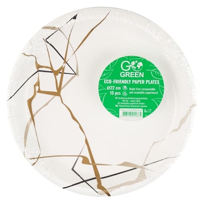 Attēls no Go Green Paper Plates 22cm 10pcs