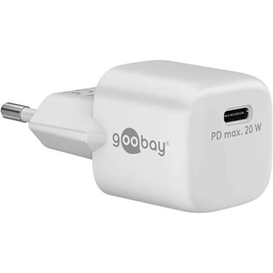 Picture of Goobay | USB-C PD GaN Fast Charger Nano (20 W), White