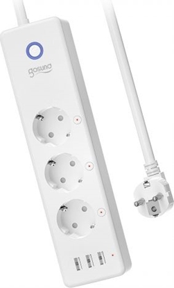 Изображение Gosund surge protector 3 sockets 1.5 m white (023555)