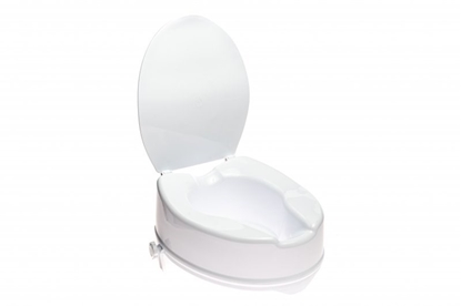 Picture of High raising toilet seat with flap