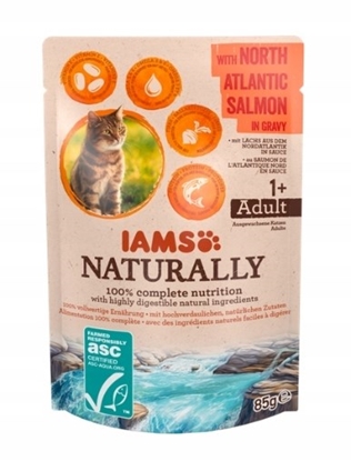 Изображение IAMS Naturally Adult with North Atlantic salmon in gravy - wet cat food - 85g