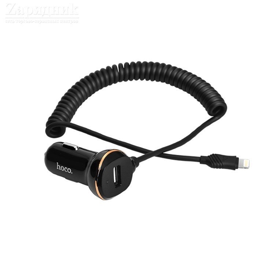 Изображение Įkroviklis automobilinis Hoco Z14 USB + microUSB (3.4A) juodas