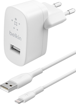 Изображение Įkroviklis Belkin Boost Charge USB-A 12W + Lightning kabelis baltas