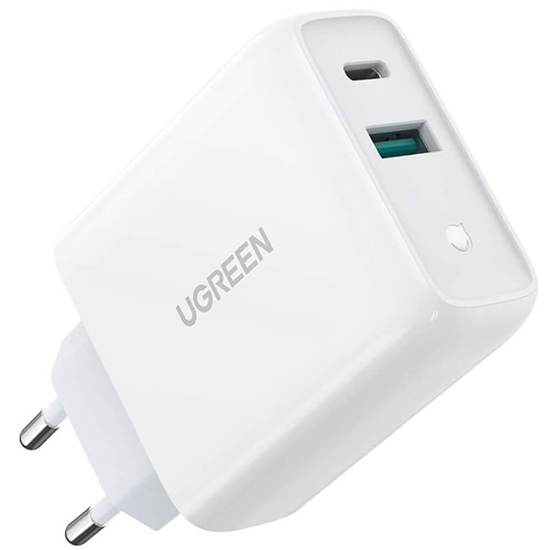 Изображение Įkroviklis Ugreen CD170 USB-C/USB-A 36W baltas