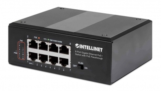 Изображение INTELLINET 8-Port PoE+ Gigabit Switch mit PoE-Passthrough