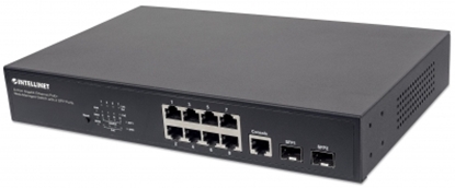 Изображение INTELLINET Switch 8-Port Gigabit Web-Managed PoE+ Desk 2xSFP