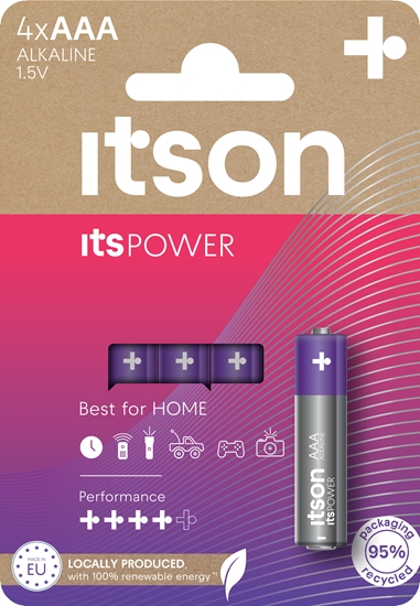 Picture of itson itsPOWER battery Alkaline LR03IPO/4CP