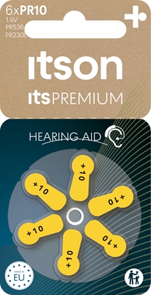 Picture of itson itsPREMIUM hearing aid battery PR10IT/6RM