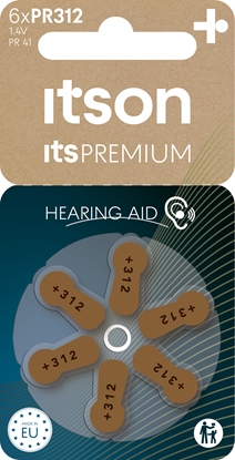 Picture of itson itsPREMIUM hearing aid battery PR312IT/6RM