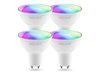 Picture of LED Smart Bulb GU10 4.5W 350Lm W1 RGB Multicolor, 4pcs pack | 5 W | WLAN