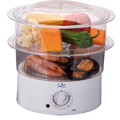 Attēls no JATA STEAM COOKING 3.5L TWO TRANSPARENT STACKABLE BASKETS 400W CV200