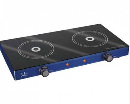 Attēls no JATA TWO-PLATE VITROCERAMIC ELECTRIC COOKER 2400W BLACK/BLUE V142