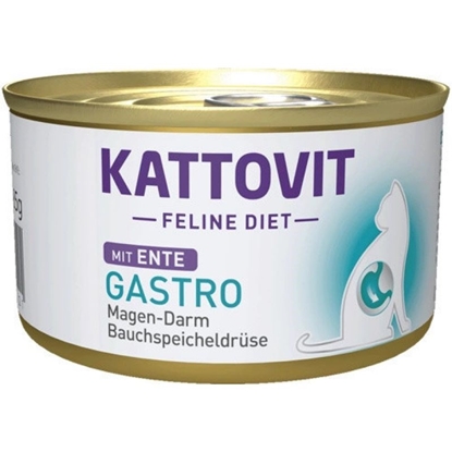 Attēls no KATTOVIT Feline Diet Gastro Duck - wet cat food - 85g