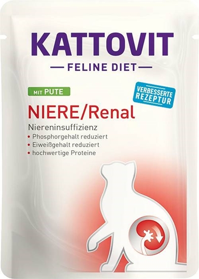 Picture of KATTOVIT Feline Diet Niere/Renal Turkey - wet cat food - 85g