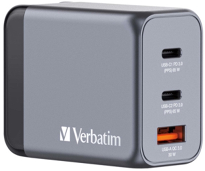 Изображение Lādētājs Verbatim Wall Charger 65W Grey