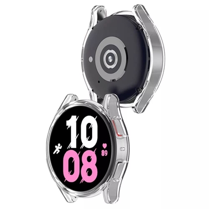 Изображение LCD apsauginis stikliukas/dėklas 360 degree cover Samsung Watch 4 44mm skaidrus