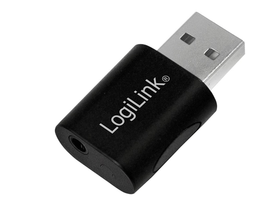 Picture of Logilink UA0299 USB 2.0 Adapter Audio USB-A/M līdz 3,5 mm 4-Pin/F Black.