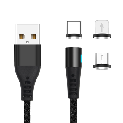 Изображение Maxlife MXUC-02 magnetic cable USB - Lightning + U