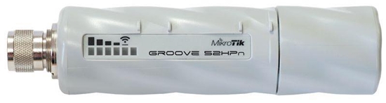 Изображение MikroTik GrooveA 52HPn L4, 2.4/5GHz 802.11a/b/g/n, 27dBm, N-male, Weatherproof