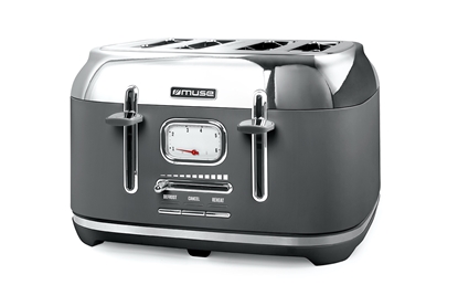 Attēls no Toster Muse Muse Bread Toaster | MS-131DG | Power 1800 W | Number of slots 4 | Housing material Stainless Steel