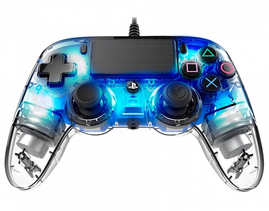 Picture of NACON PS4OFCPADCLBLUE GAMING COMPACT CONTROLLER PS4 TRANSPARENT BLUE