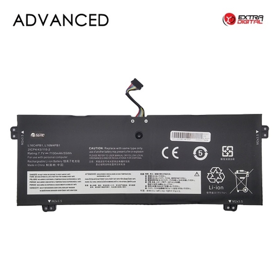 Picture of Notebook Battery LENOVO L16C4PB1, 7100mAh, Extra Digital Advanced