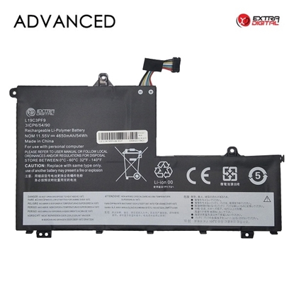 Attēls no Notebook Battery LENOVO L19C3PF9, 4650mAh, Extra Digital Advanced