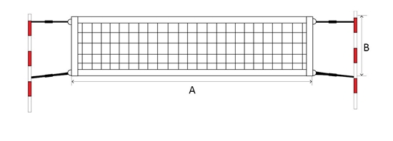 Изображение Papl. teniso tinklas POKORNY Econom 8,5x1m 2mm 1vnt.