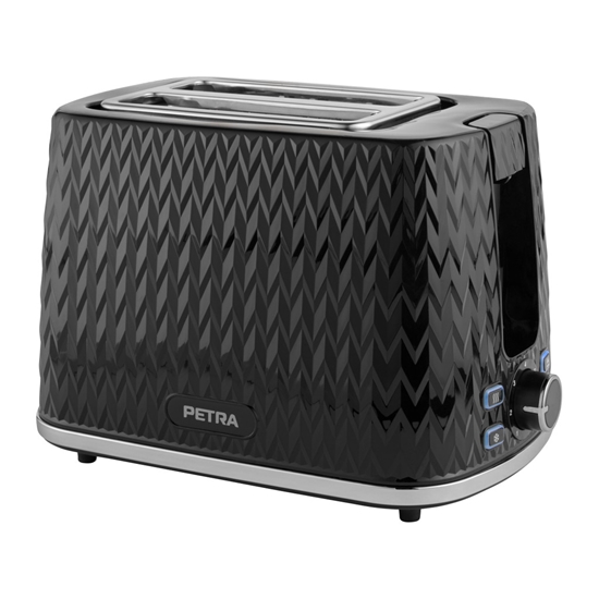 Picture of Petra PT3860BLKVDEEU10 Chevron 2 Slice toaster