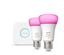 Picture of HueWCA Starter Kit 2pcs, Bridge | E27 | 11 W | White and colored light,  2000K-6500K +16 million colors | Bluetooth and Zigbee