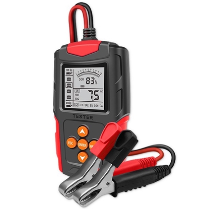 Picture of Qoltec 52484 LCD digital battery tester | 12V | 24V | 3Ah-200Ah